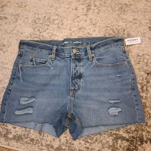 Old Navy High-Rise Slouchy Straight Jean Shorts